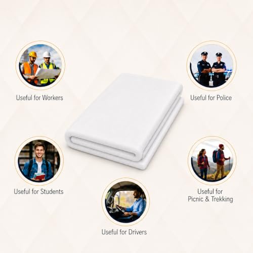Image of Portable Foam Mattress for Floor Sleeping | 12 mm High-Density White Foam Sheet | Lightweight Roll-Up Travel Mattress for Home, Guest, Yoga, Camping, Hostel & Meditation