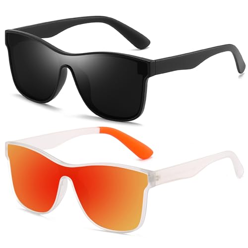 Image of DUBERY Fashion Polarized Sunglasses for Women Men 100% UV Protection Trendy Siamese Lens Shades D8030