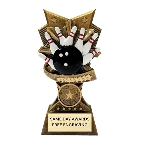 Same Day Awards Champion V Bowling Trophy