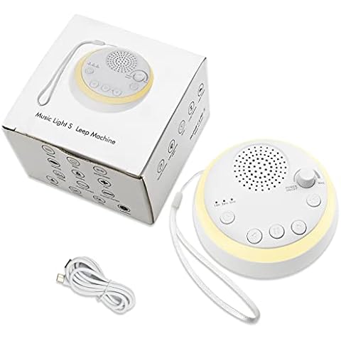 White Noise Machine Weißes Rauschen Soundmaschine mit Nachtlicht Einschlafhilfe mit 16 Beruhigenden Geräuschen für Baby Erwachsene Weiße Rauschen Schlafmaschine Schlafhilfe für Reisen Zuhause Cover