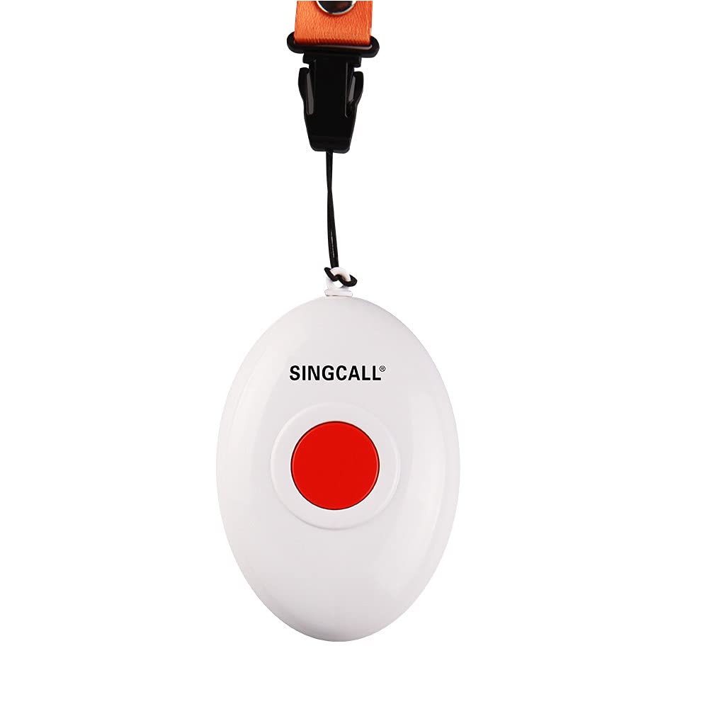 SINGCALL System de Llamada de Hospital y Enfermera,Muy Conveniente para los Ancianos,los Pacientes y Las Personas Que se trasladan con dificultad 2 botónes de Llamada+1 Receptor