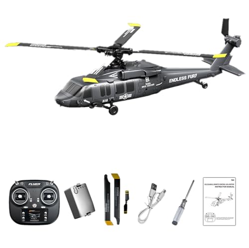 Hélicoptère RC brushless U9901 6CH avec vol inversé une clé et flux optique