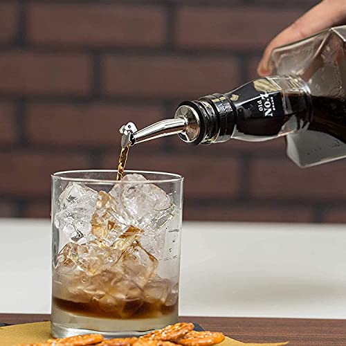 Lahviuu Fles Pourers,6 stuks RVS Speed Pourer met scharnierende Flip Top Cap,Freeflow Pourers Liquor Pourer,voor wijn… - Image 4