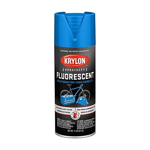 Krylon K03107777 Fluorescent Spray Paint, 11 Ounce (Pack of 1), Blue