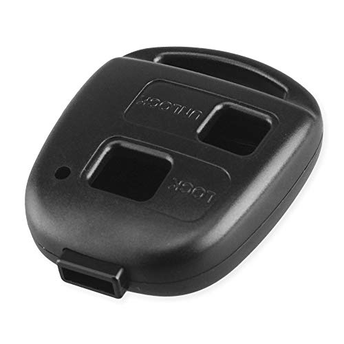 JONGO - Coque de Clé sans Lame Compatible avec Toyota Rav4, Yaris, Corolla, Celica, Land Cruiser, Picnic, Prado, Prius | Boitier Clef Plip Voiture Télécommande 2 Boutons Cover