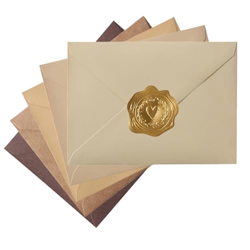 Sobres de invitación A7 de alta calidad de 5x7 pulgadas Toperd con elegantes sellos de oro