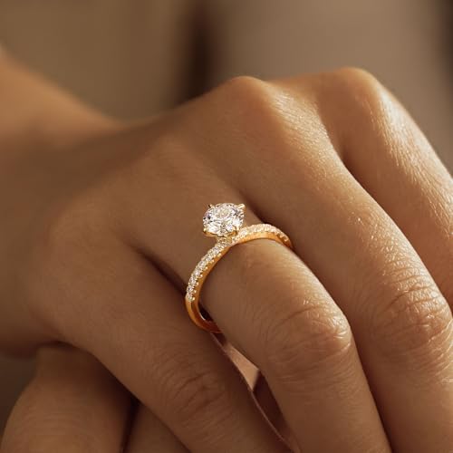 IGI Certified Lab Grown Diamond Engagement Rings for Women 1 CT 14K Round Wedding Rings (D-E Color, VVS-VS Clarity) Anniversary Promise Rings Rapid Shipping Symbol Love Ordained by the Divine3