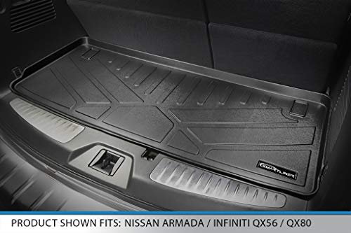 Maxliner All Weather Cargo Liner Floor Mat Behind 3Rd Row Black For 2017-2018 Nissan Armada / 2011-2013 Infiniti Qx56 / 2014-2018 Qx80 #TOP1