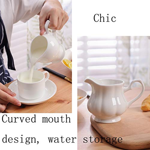 Razzum Classic Gravy Boat Porcelain Gravy Sauce Boat Gravy Sauce Boat Saucer Stand Traditional Porcelain Gravy Gravy Jug #TOP2