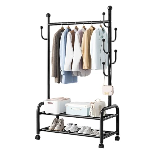 Portant à vêtements en métal robuste de 120cm pour corriger le manque de placards