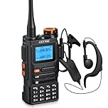 eSynic Professional Two Way Radio 5R PRO 999 Channel 3-5km Long Range Walkie Talkie for adult Support LCD Display Dual Band DTMF FM Scrambler VHF & UHF AM FM Two Way Radio -USB C Charging