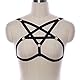 BBOHSS Damen Unterwäsche BH Pentagramm Body Harness Strap BH elastisch verstellbar Punk Gothic Dance Party Kostüm (Schwarz A)