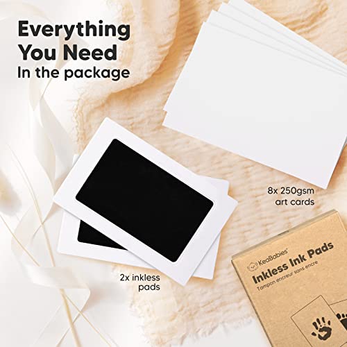 image for KeaBabies 2-Pack Inkless Baby Hand and Footprint Kit - Mess Free Ink P