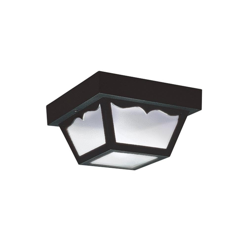 Generation Lighting 7567EN3-32 Outdoor Ceiling One Light Outdoor Ceiling Flush Mount, Clear Finish