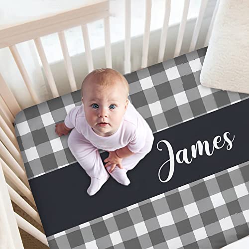 Personalized Baby Crib Bedding Sets for Baby Boy, Custom Cute Cow Baby Girl Crib Bedding Set with Name, Blue Nursery Bedding, 2 Piece Bedding Sets, Name Crib Comforter, Crib Fitted Sheets for Babies