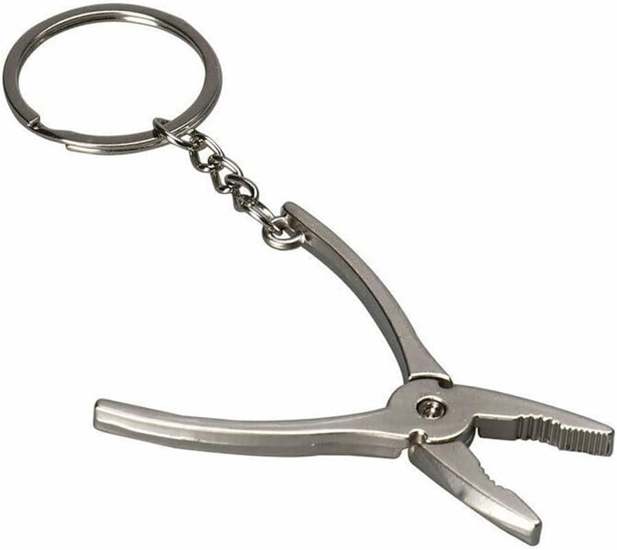 Stainless Steel Plier-Style Keychain for Car, Bike, or Bag – Compact 11.7 cm Fashion Key Tag with Smooth Grip Design