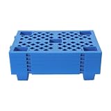 Set di 6 pallet in plastica, 60 x 40 x 10 cm, 100 kg, impilabili, colore: blu