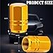 MEAJOO 4PCS Tire Valve Stem Caps, with Rubber O-Ring, Corrosion Resistant Leak-Proof, Aluminum Alloy Universal Wheel Valve Covers for Cars, SUV, Trucks, Bikes, Motorcycles, Bicycles(Gold)