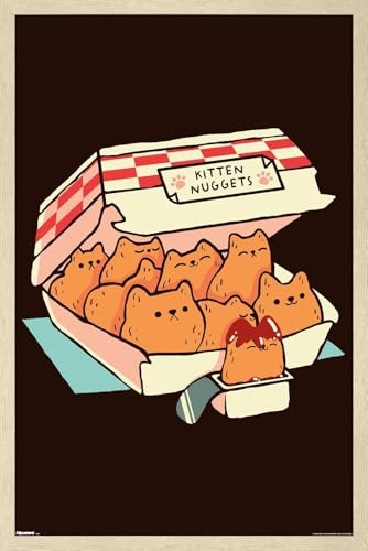 Trends International Tobe Fonseca - Kitten Nuggets Wall Poster, 22.4L x 14.7W, Blonde Framed Version