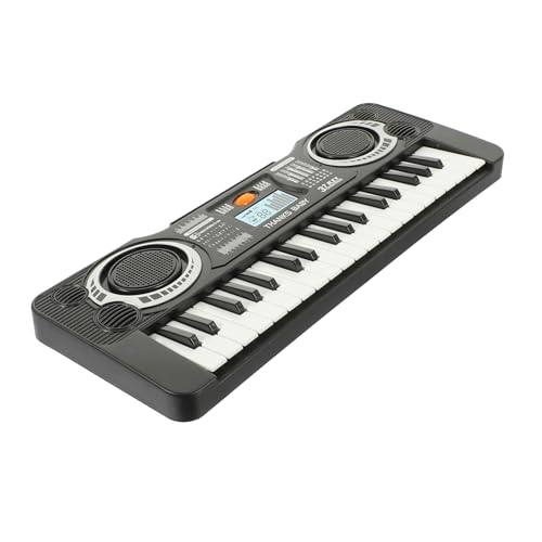 JUMPLAWN シー子供用電子ピアノおもちゃ 鍵 音楽教育玩具 持ち運び便利 電池式 ブラック