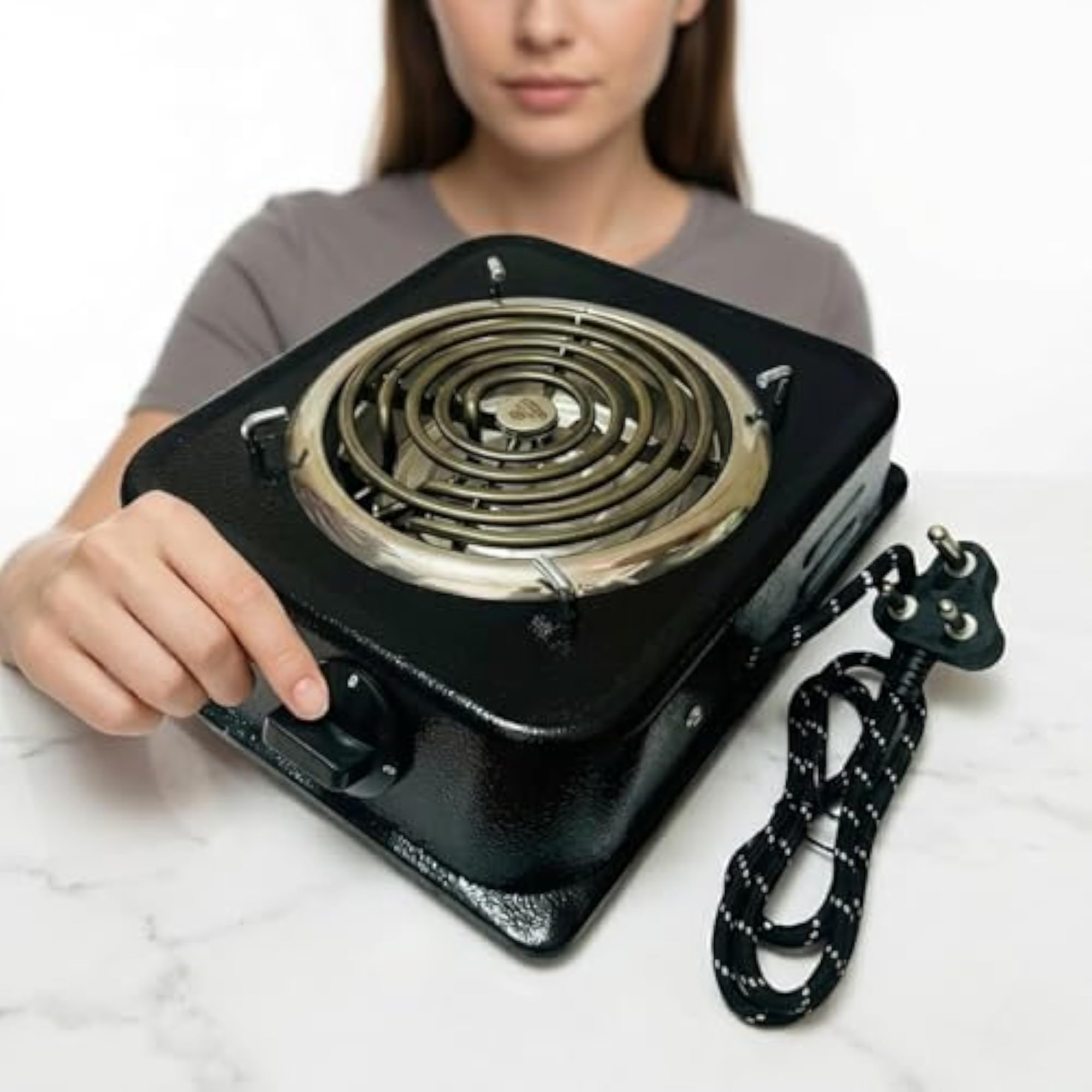 2000W Electric Hot Plate Single Burner with Adjustable Temperature Control