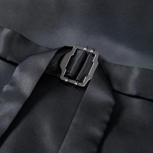 Men Vest Solid Color Herringbone Double Button With Lapel For Wedding Business Banquet Vest3