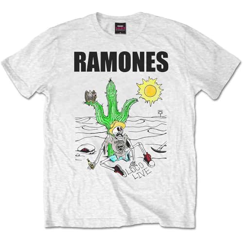 Image of Rockoff Trade Men's Ramones Loco Live T - Shirt, White (White White), Large