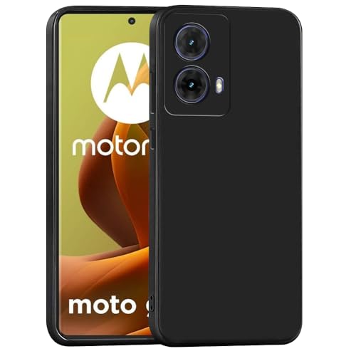 Image of Back Cover for Motorola Edge 50 Fusion 5G | Full Camera Protection | Premium Liquid Silicon Case | Flexible Bumper Case for Motorola Edge 50 Fusion 5G (Black)