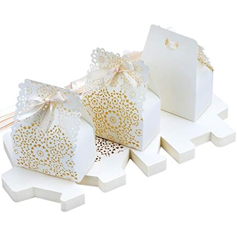 TsunNee 30PCS Hollow Paper Candy Gift Boxes Cover