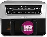 Cuisinart XXL10.4L Air Fryer with 2 x 5.2L Drawers |PFAS Free|Chemical-free cooking | Air Fry, Roast, Grill, Bake, Dehydrate, Max Crisp, Keep Warm | Dual Zones - cook 8+ portions|Dishwasher Safe