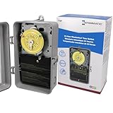Intermatic T104P 24-Hour Mechanical Time Switch, 208-277 VAC, 60Hz, DPST, Indoor/Outdoor Plastic Enclosure, 1 Hour Interval