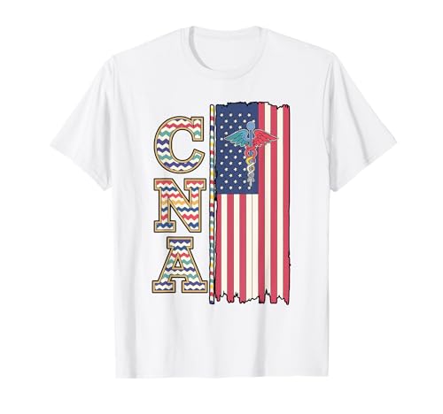 Patriotic USA Flag CNA Nursing Certified Nurse Assistant T-Shirt