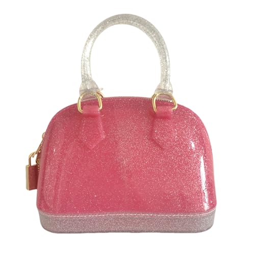Image of Jelly Crossbody Purse Shoulder Bag, Candy Color Tote Satchel Top-Handle Handbags for Women