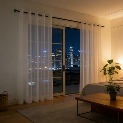 Cortina translúcida de salón para iluminar tu dormitorio con suavidad 2