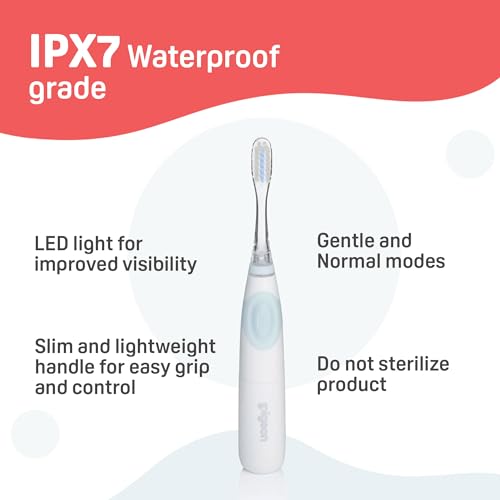 Image of Pigeon Gentle Kids Electric Toothbrush | Soft Bristles for Children | Replaceable Battery with 2 Spare Brush Heads | Easy Daily Oral Care