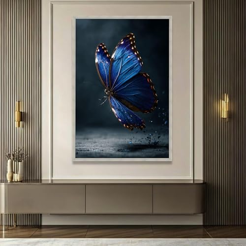 Décoration Intérieure mur vide résolu grâce à la toile Papillon Morpho