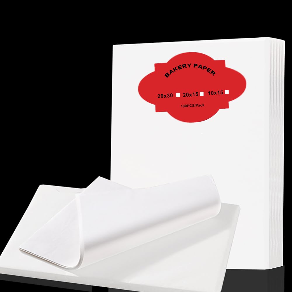 Baking Paper, High Temperature Resistant, Waterproof, Oil-Proof, Non-Stick Baking Paper for Cooking, Barbecue, Steamer, Air Fryer (8 * 12″)