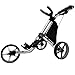 CaddyTek EZ Tour Quickfold Deluxe 3-Rad Golftrolley Golfcaddy faltbar komplett mit Kühltasche - Modell 2020 - Qualität vom Deutschen Fachhändler (Silver-Grey)