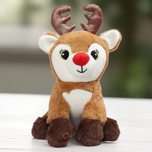 Image of Babique Raindeer Stuffed Plush Animal | Teddy Bear Soft Toy |Ideal for Birthdays & Special Occasions Girls /Boys, Baby Kids -Brown, 28Cm