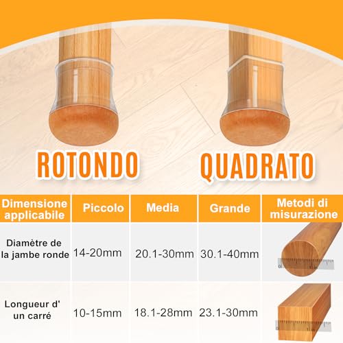 24 Gommini in Silicone per Feltrini e Sgabelli - Protezione e Stabilità - immagine 3