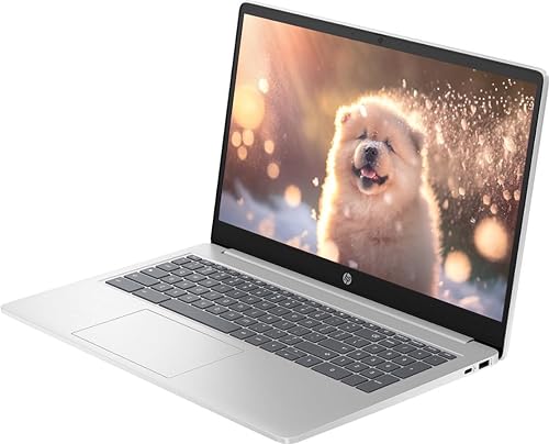 Image of HP Chromebook 15.6 Inch Laptop for College Students, Intel 4-Core Processor N (Beat i5-8250U), 8GB DDR5 SA RAM, 64GB eMMC, Chrome OS, UHD Graphics, Arctic Silver (Renewed), 15a-na002