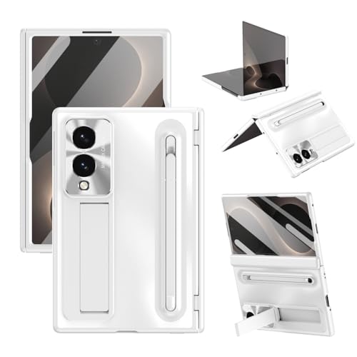 Coque Samsung Galaxy Z Fold8 avec stylet et protection charnière Blanc