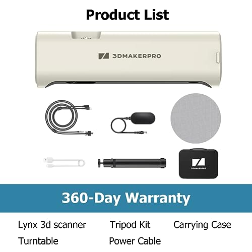 YOOPAI Scanner 3Dmakerpro Lynx 3D, Precisão de 0,1 Mm e Velocidade de Digitalização de 10 Fps, Scann