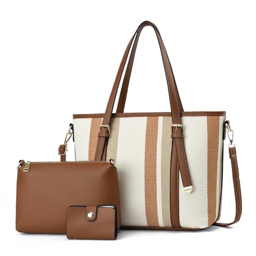 Sac cabas 3 pièces kaki pour femme active cherchant espace et style