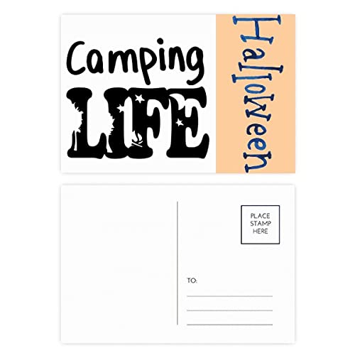 Cartes postales camping art déco Halloween pour rompre la monotonie des invitations de fête