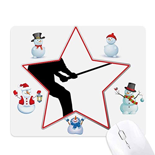 Tapis de souris bonhomme de neige et famille star pour décoration de Noël