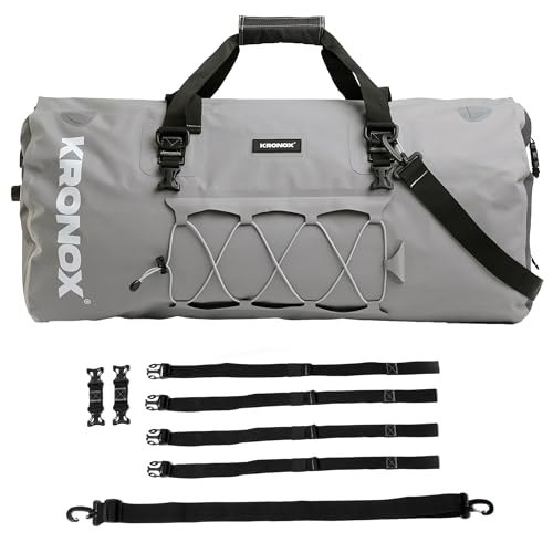 KRONOX Bolsa Duffle Impermeável para Banco Traseiro de Motocicleta. Bolsas Secas e Bagagem para Viagem. Funciona Como Bolsa de Equipamentos, Bolsa de Cauda Ou Bolsa de Rack. Tamanho de 25-40-60 Litros