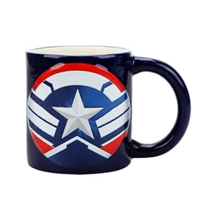 Bioworld Marvel Captain America 16 Oz Sculpted Ceramic Mug