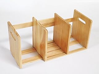 スライド式本棚 幅335～615×奥180×高さ218mm コンテンポラリー 木製 スライド ブックエンド ブックスタンド 本棚