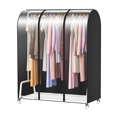 Zilink Clear Garment Rack Covers Garment Cover for Clothing Rack 50 in